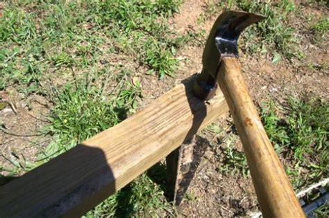 How to drive a 2x4 stake .